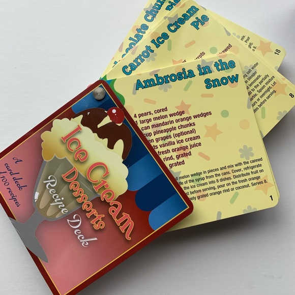 Ice Cream Desserts 100 Recipe Card Deck - Picture 8 of 8